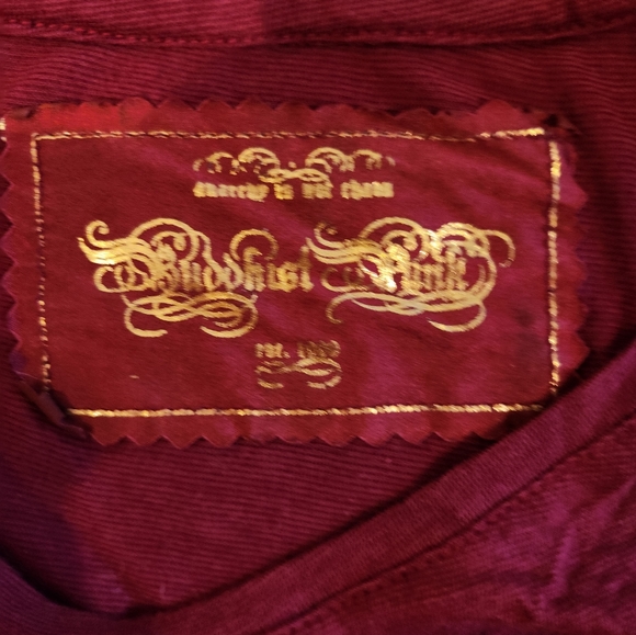 Buddhist Punk Long Sleeve Tee with Sheer Shoulder Detail, Size M - Picture 8 of 8